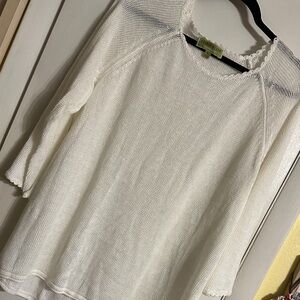 Sigrid Olsen white Knit Top